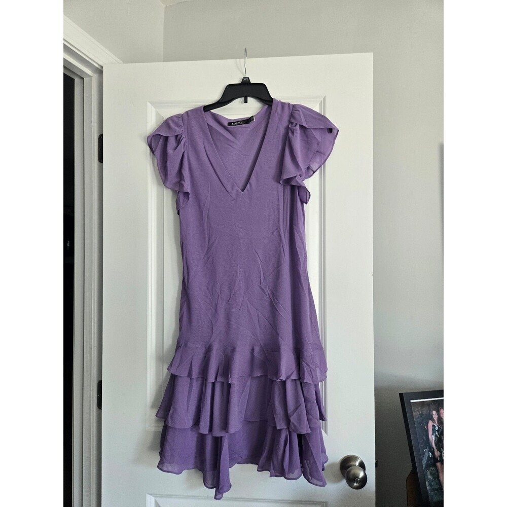 Lauren Ralph Lauren flutter-sleeve dress size 6